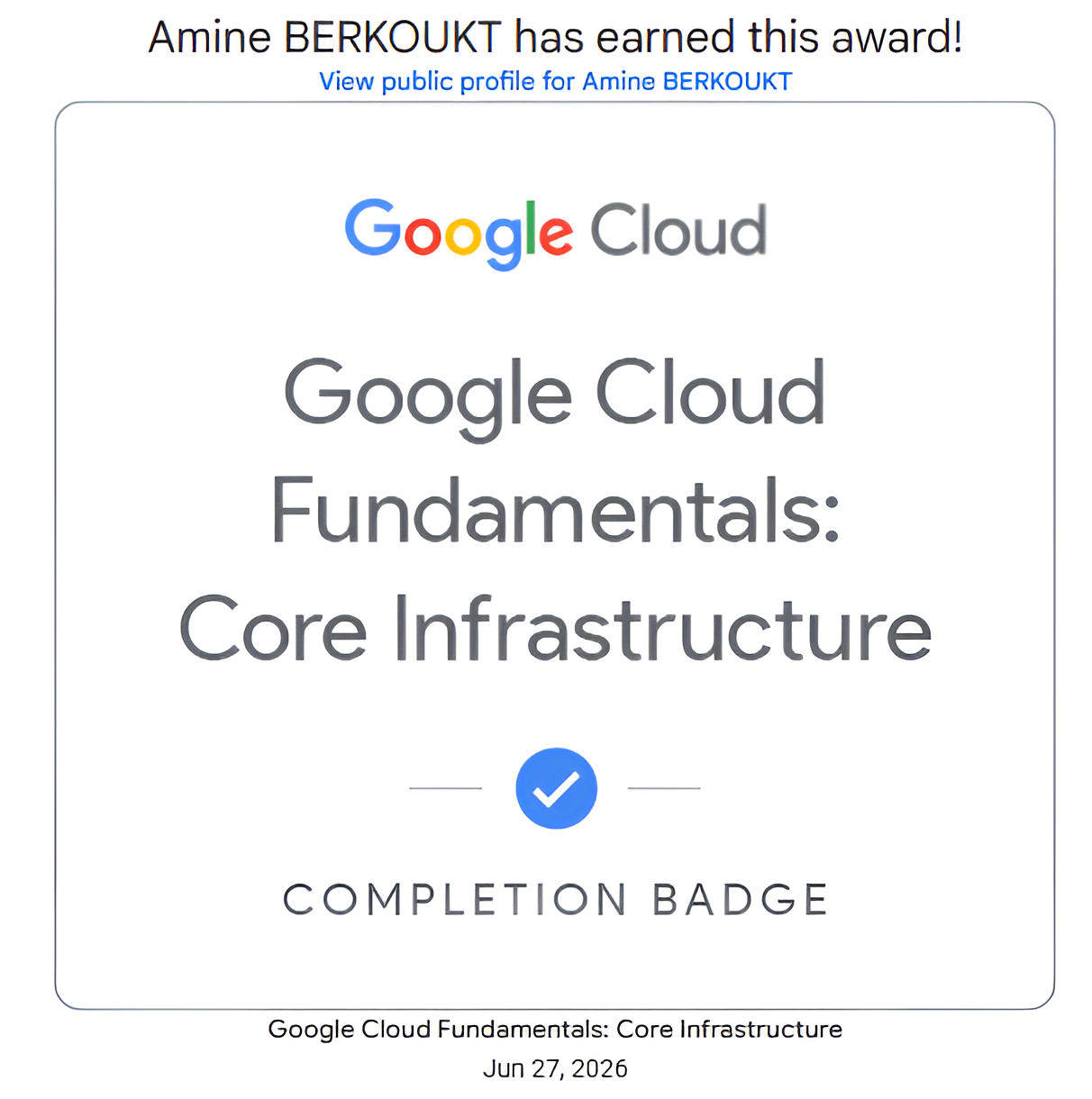 Google Cloud Fundamentals: Core Infrastructure